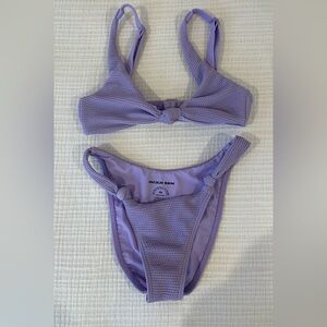 PACSUN PURPLE KNOT BIKINI SET size: xxs top + xs bottom